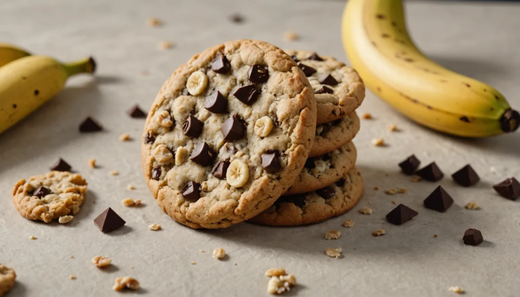 cookie avoine banane chocolat
