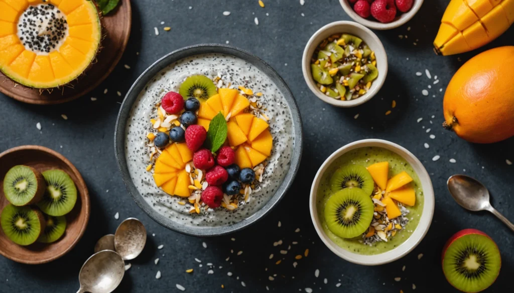 pudding chia lait de coco