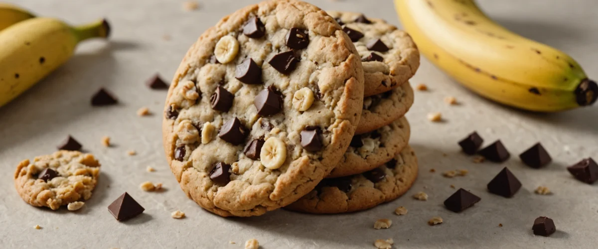 cookie avoine banane chocolat